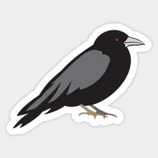 Gothic Raven with Red Eyes Sticker